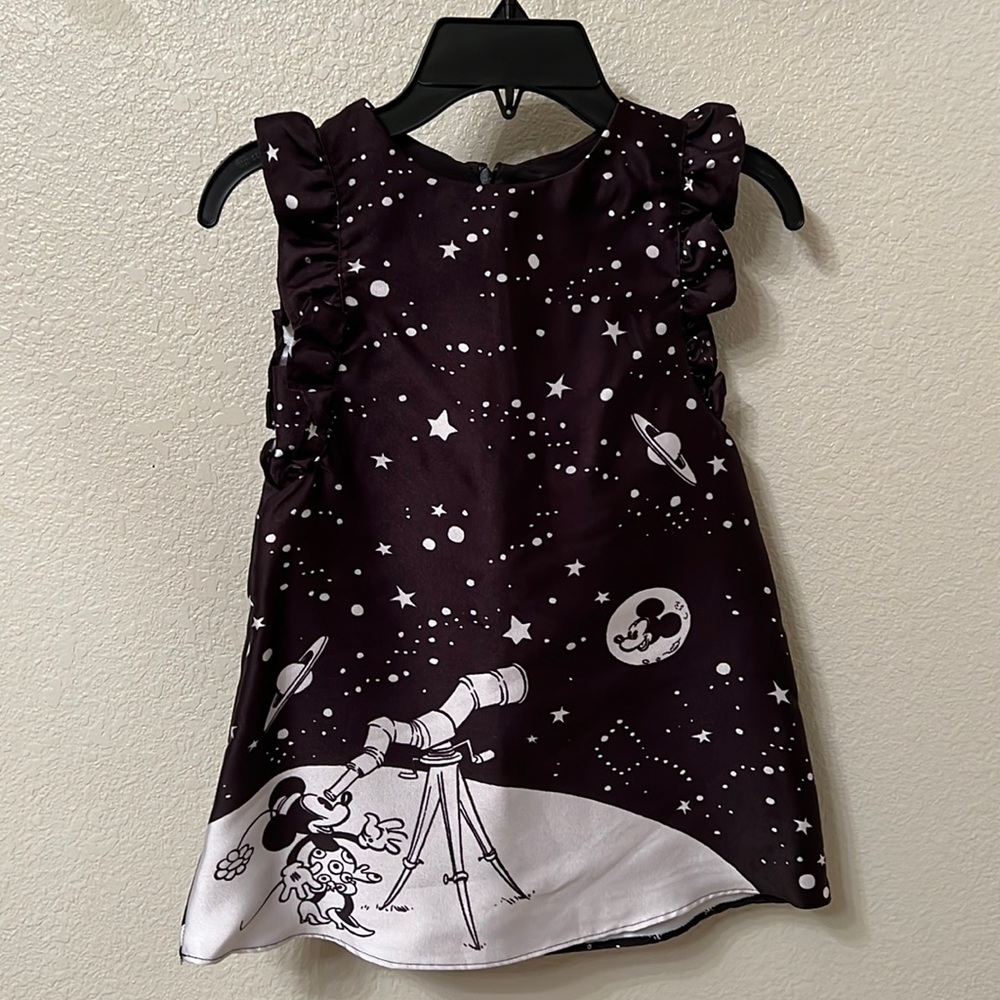 Disney Pippa and Julie Size 4 Black and Silver sleeveless dress